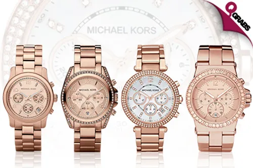 From QR749, Join the Lovely Blush Color Trend with Rose Gold Michael Kors Women’s Watches - Choose from 7 Feminine Options! (Up to QR1450 Value)